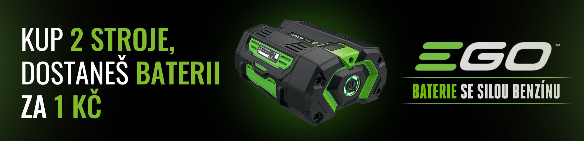 Kup 2 stroje a dostaneš baterii za 1 korunu